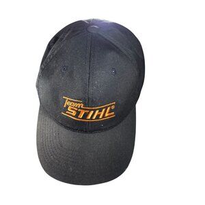 Team STIHL cap Black Adjustable Snapback Hat Embroidered Unisex Cotton Blend